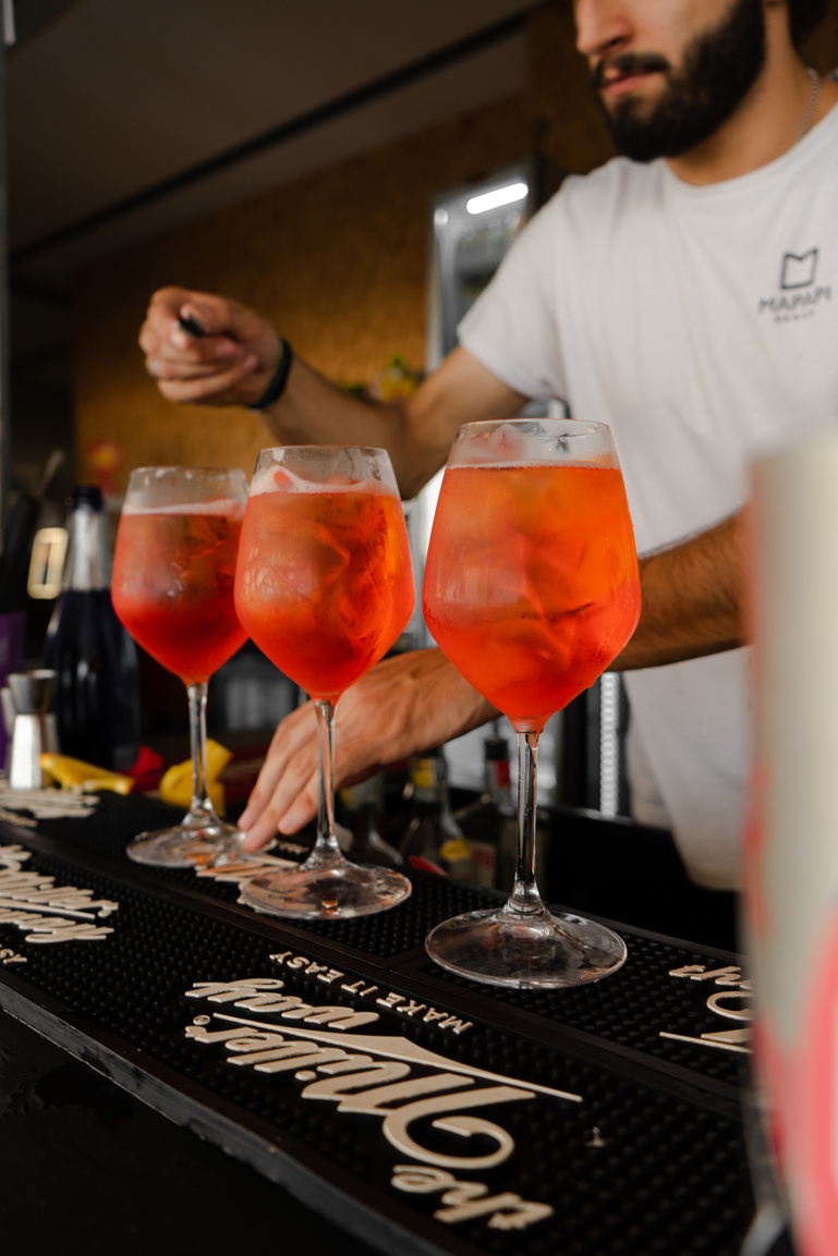 Bartender Preparing Cocktails